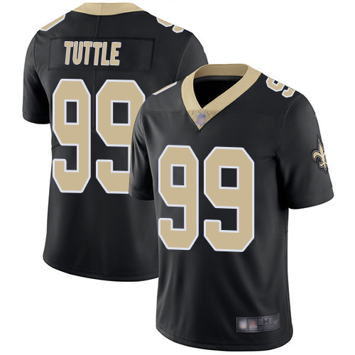 Men New Orleans Saints Limited Black Men Shy Tuttle Home Jersey NFL Football 99 Vapor Untouchable Jersey